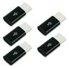 1KS/5KS Adaptér Micro USB Samice na Typ C Samec Mobilní Telefon Android Konvertor Micro-B na USB-C Datový Kabel Konektor