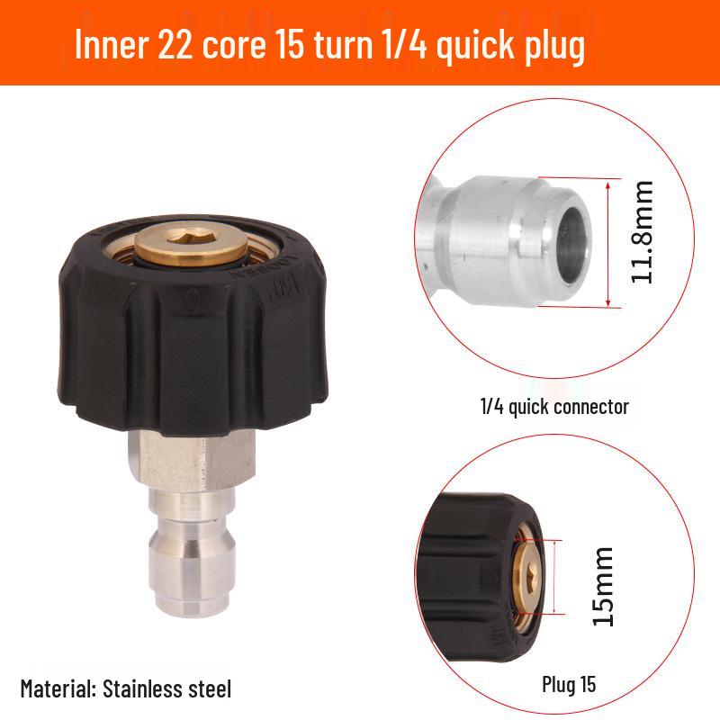 2bodová mosazná rychlospojka Vysokotlaká vodní pistole Hadice pro mytí a čištění automobilů 380.