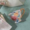 JOYYE Floral Ceramic Cup with Lid