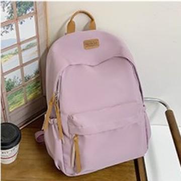 Schoolbag Backpack Wholesale Lightweight Cheap Large Capacity Casual Backpack Student Bag Stylish Simple Leather Standard Korean Edition Student Bag