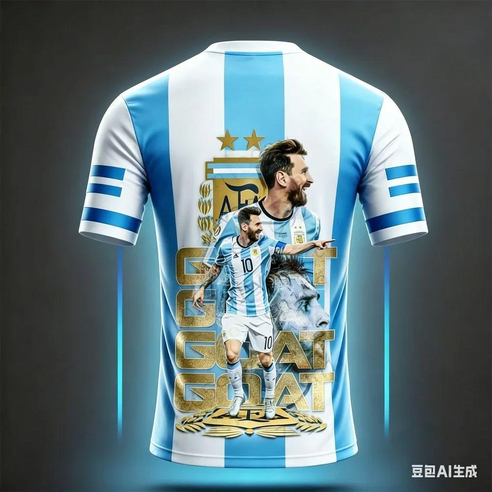 2026 Messi Style Summer 3D Printable Clothing Football Jersey T-shirt Loose and Comfortable for Outdoor Wearing
