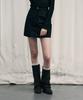 Ledeoli Vent Cotton Mini Skirt [Black]