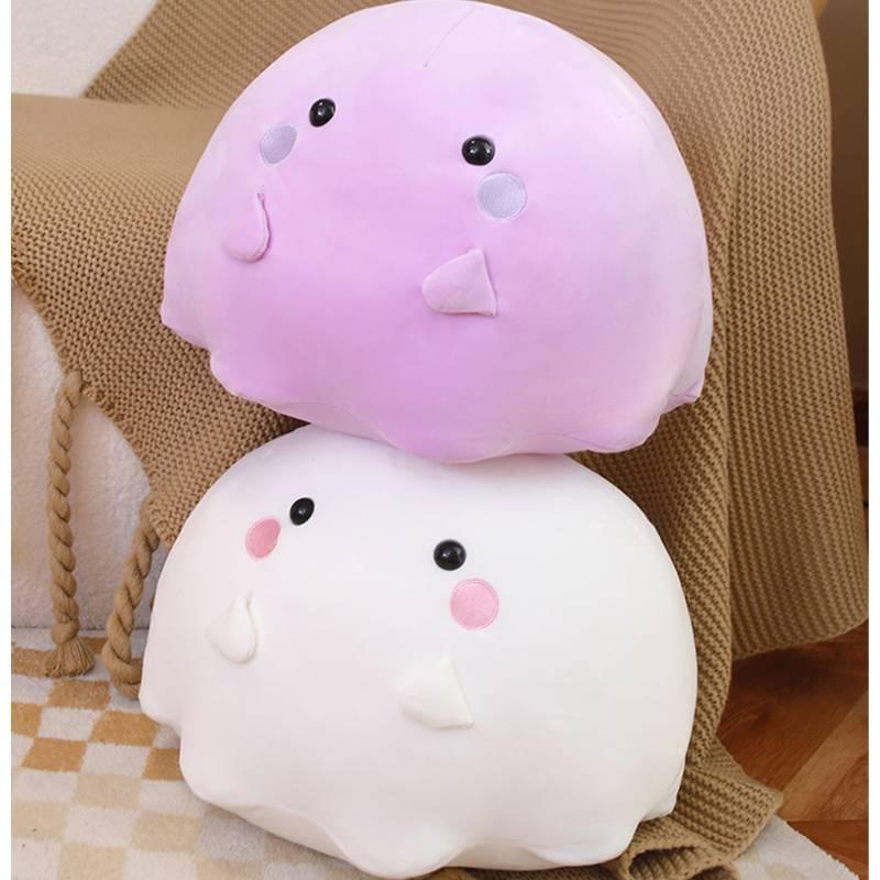 Soft And Cute Ghost Bunny Plush Toy For Kids Purple And White Customizable Design Perfect Birthday Gift Characters)