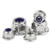 304 Stainless Steel Nylon Lock Nut, Self-Locking Anti-Loosening, Sizes M4-M10
