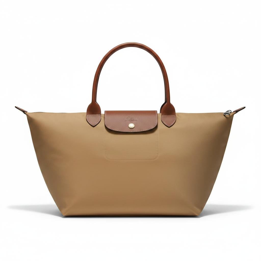 Longchamp Le Pliage Markenaufdruck Nylon Umhängetasche Groß Damen Umhängetasche Braun L1626089P86 Basic Set (Bag) brown