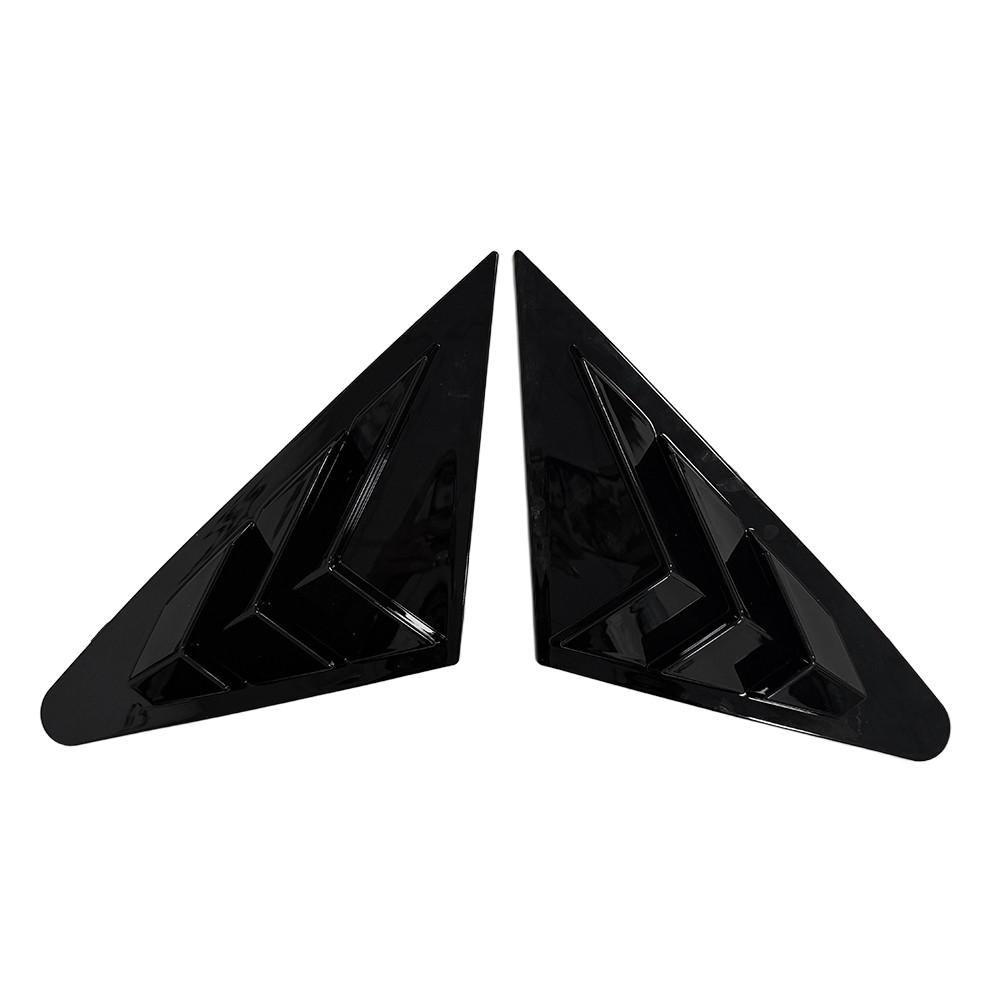 2PCS For Ford Focus 2005 2006 2007 2008 Car Front Window Quarter Louver Cover Side Vent Shutter Trim Scoop ABS Accessorie Gloss Black