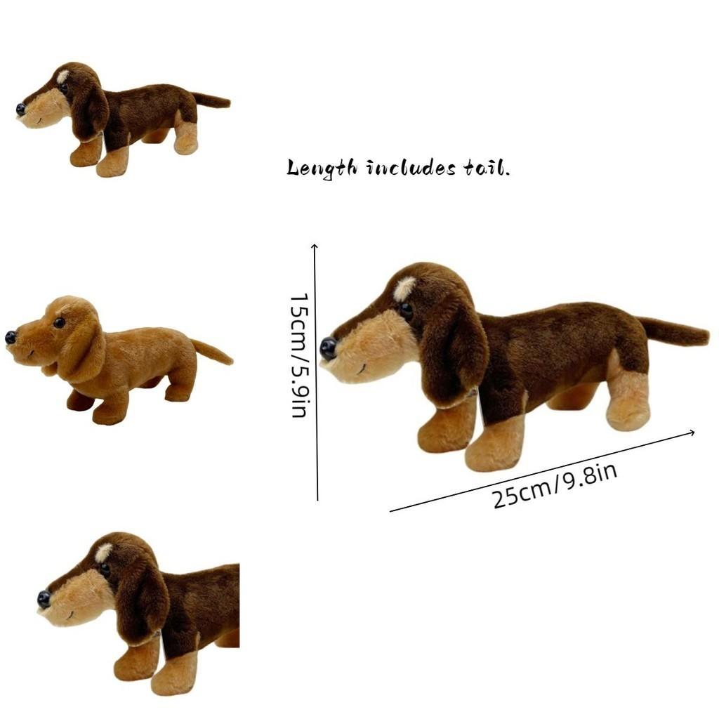 Cute And Cuddly Shorthair Dachshund Plush Toy Available In 3 Colors!" Characters)