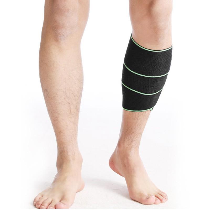 

Sports Calf Anti-slip Strap Pressurized Elastic Bandage Winding Leg Protector Football Basketball Running One size fits all, elastic and non-slip
