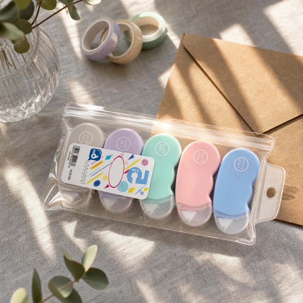Double Sided Adhesive Tape Roll for Students Transparent Dot Pattern Correction Tape 6 Meters Length Handcraft Tape for Stationery Use