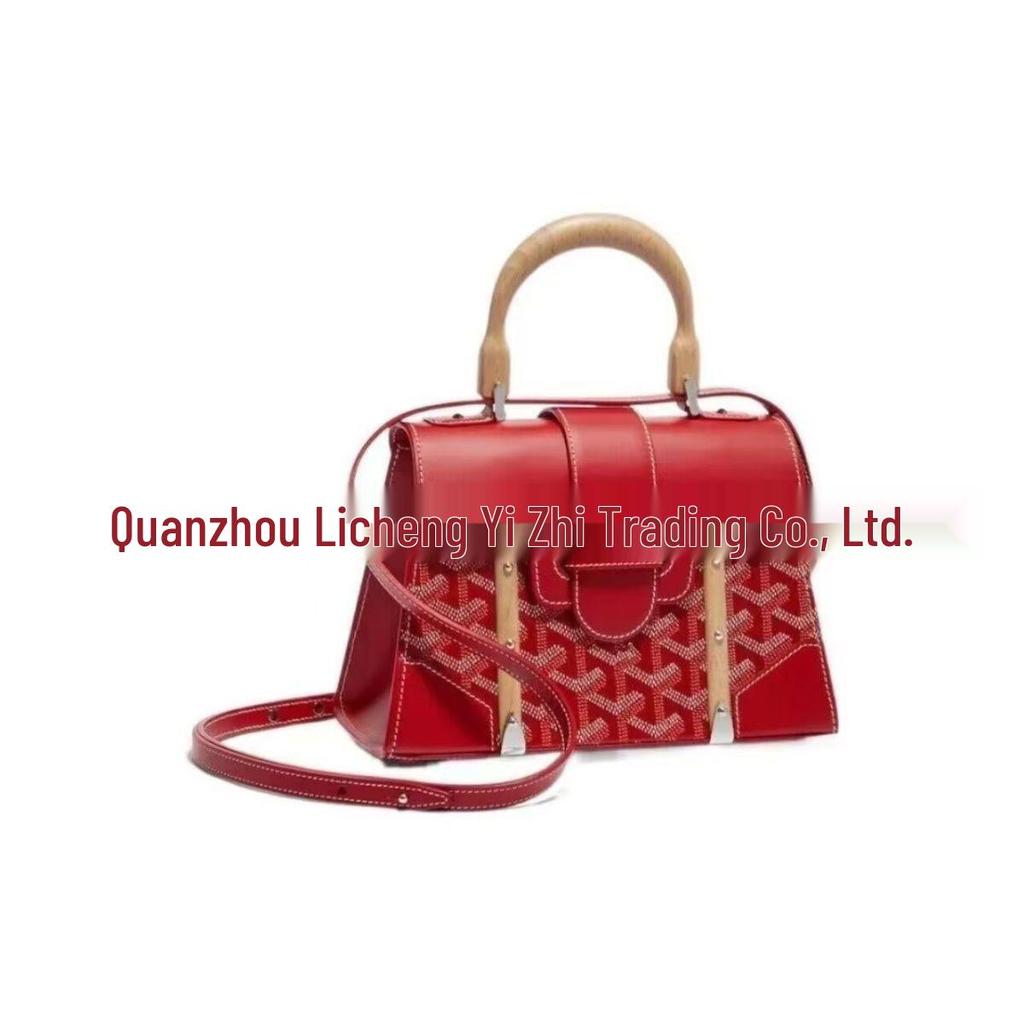 Retro Holzgriff Hundezahn Saigon Umhängetasche - Klassische kleine quadratische Schultertasche für Damen