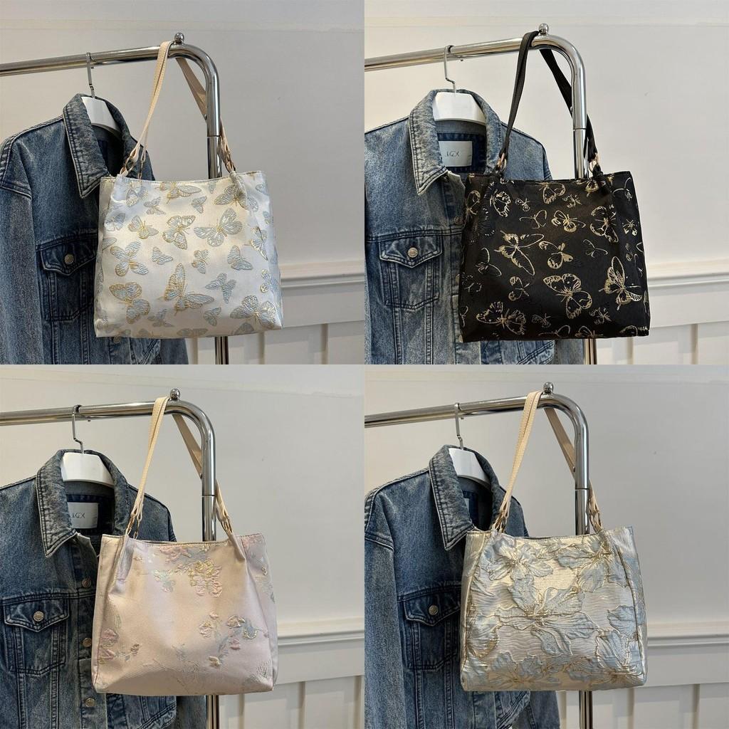 Elegant Large Soft Shoulder Bag With Bow Knot Detail For Casual Everyday Use