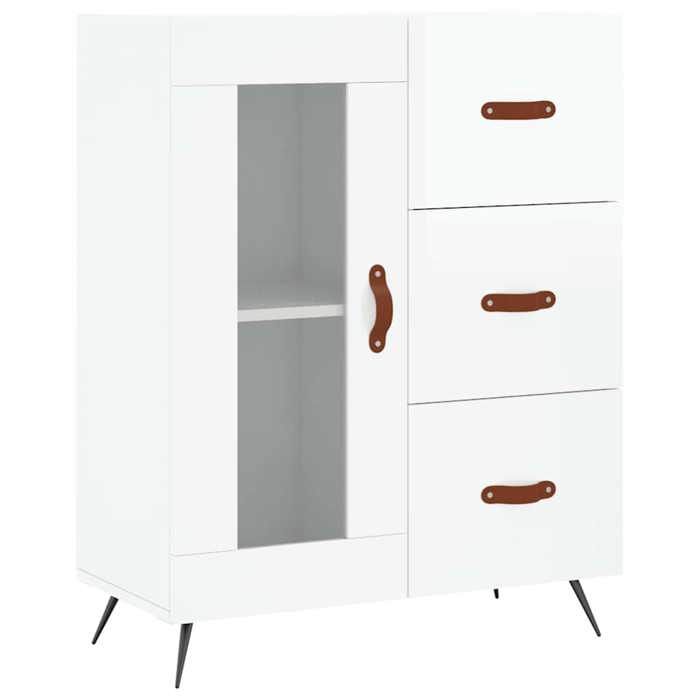 VidaXL Buffet Blanc brillant 69,5x34x90 cm Bois d'ingénierie 828014