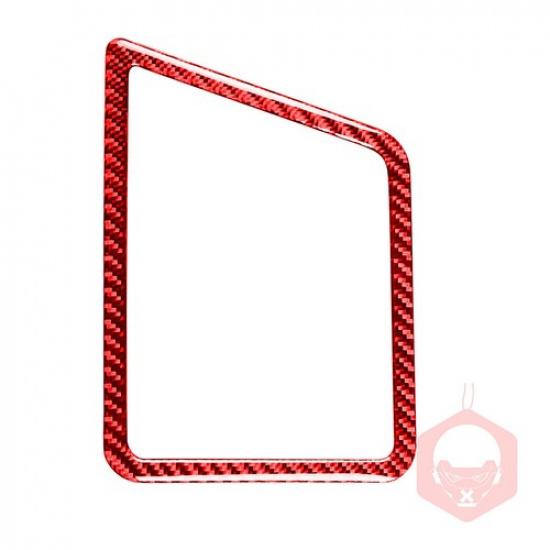 For Dodge Challenger 2008-2014 Red Carbon Fiber Gear Shift Frame Cover Trim