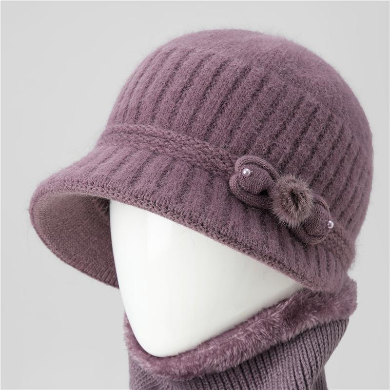 Hat Women's Autumn and Winter Knitted Hat Warm and Cold Hat Wool Hat