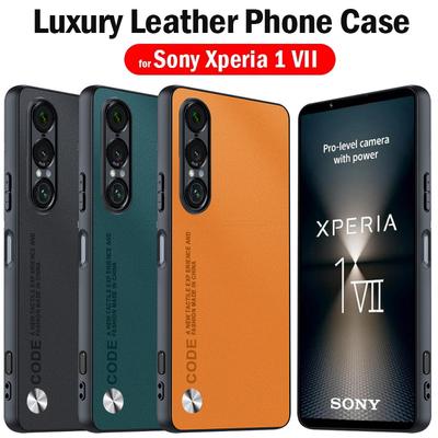 Etui dla Sony Xperia 1 VII Luksusowa Tekstura Włókna PU-Skóra Ochrona Plastikowa Twarda Pokrowiec dla Sony Xperia1 VII Capa Fundas