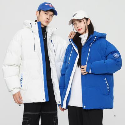 Couple Cotton Coat Men Winter Couple Cotton Coat Fashionable Loose Warm Coat Thickened Versatile Casual Cotton Coat