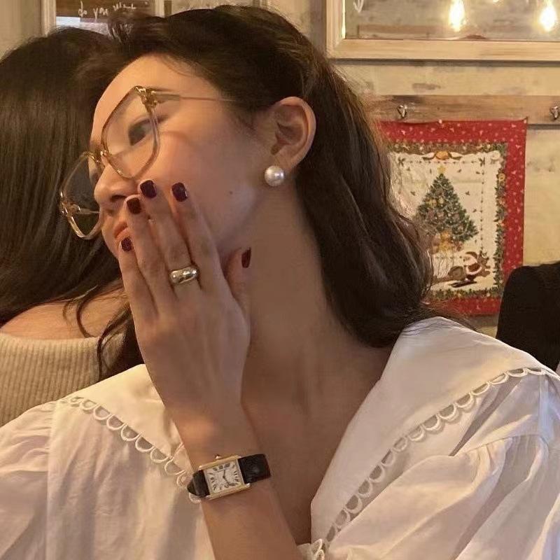 925 Silver Needle Pearl Stud Earrings Korean Niche Premium Earrings Commuter Versatile High Quality Earrings