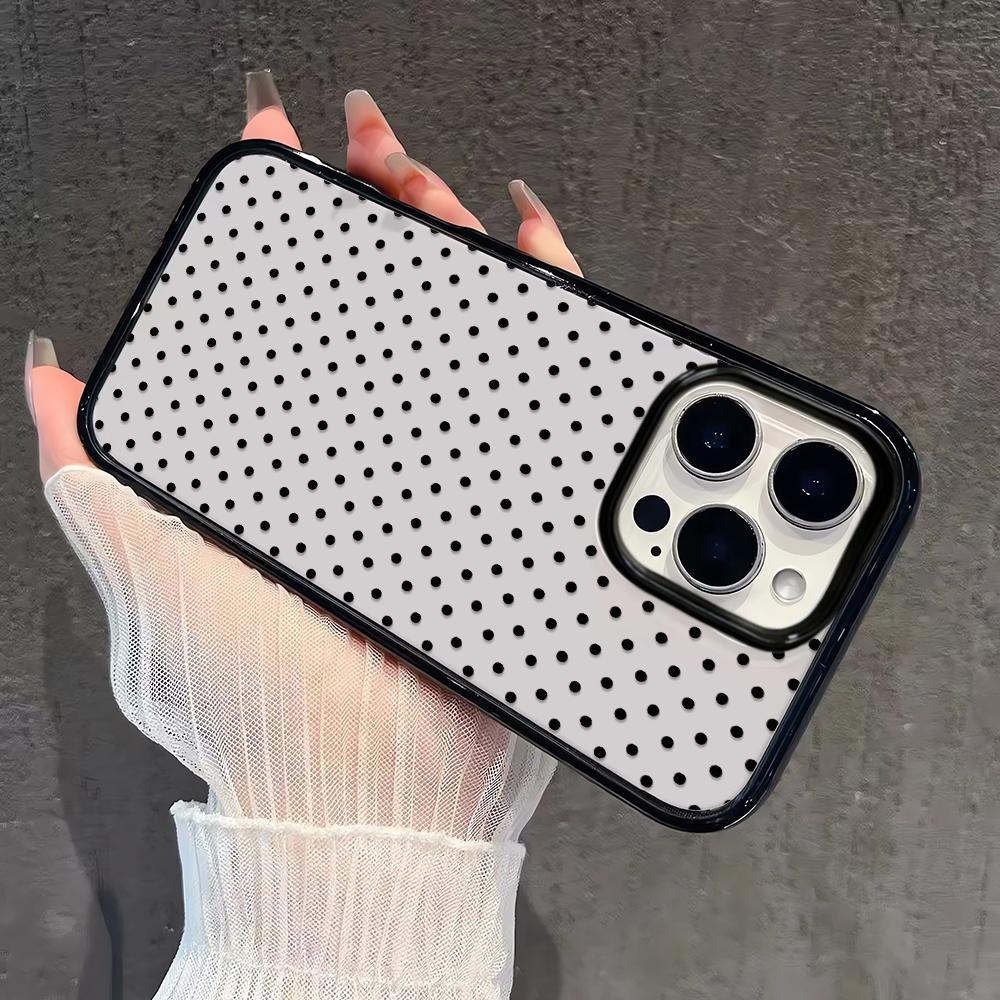 Black Wave Point Clear Silicone Case For Iphone 12 14 Plus 11 16 13 17 15 Pro Max Anti-Yellowing Slim Protective Cover
