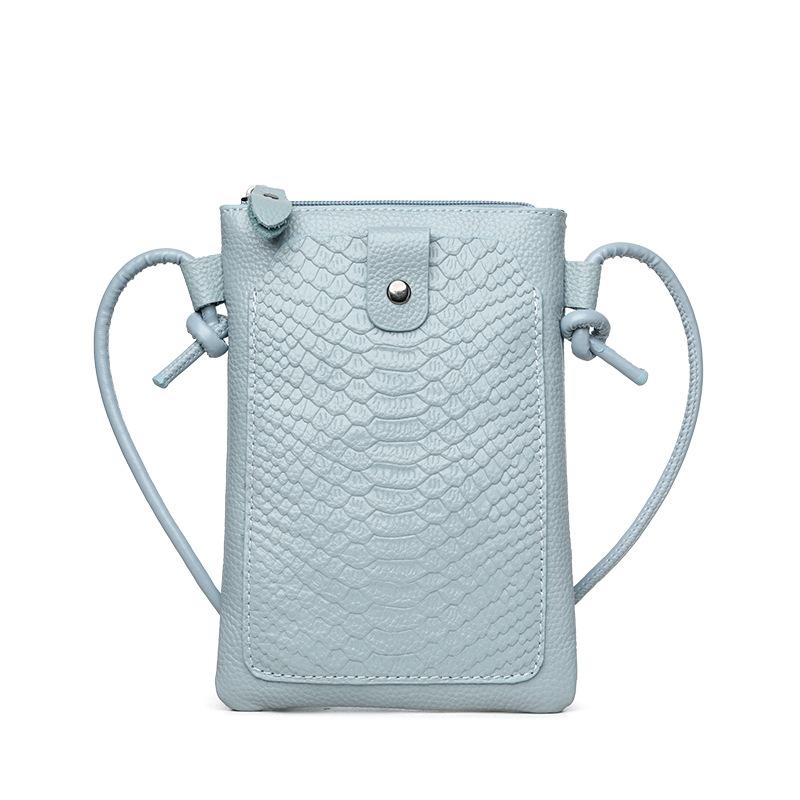 Handytasche Umhängetasche Kleine Tasche Modisch Echtes Leder Vertikal Damen Tasche Mini Einzel-Schultertasche Aus Rindsleder white