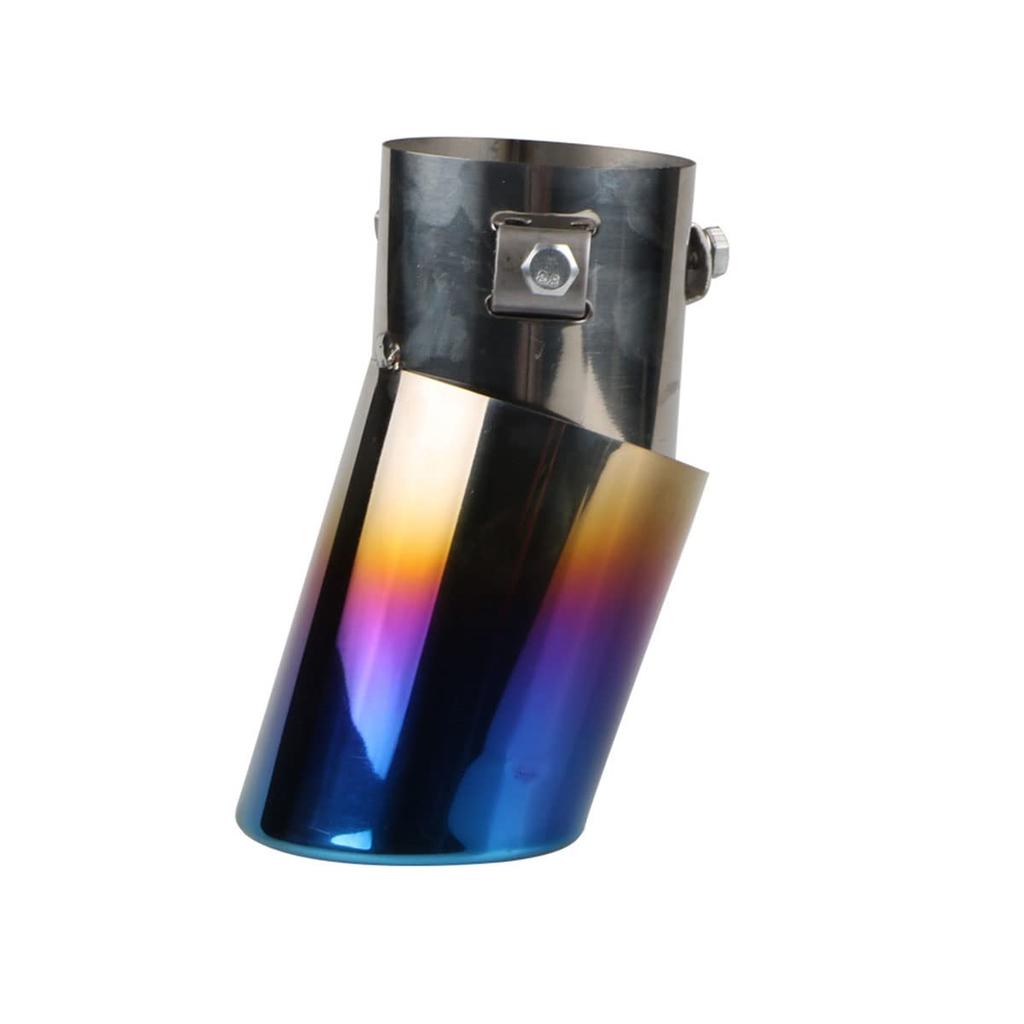 Beiwoer Universal Muffler Cutter, Titanium Grilled Style, Round Type, Downward, Exhaust Pipe, Mini Car,