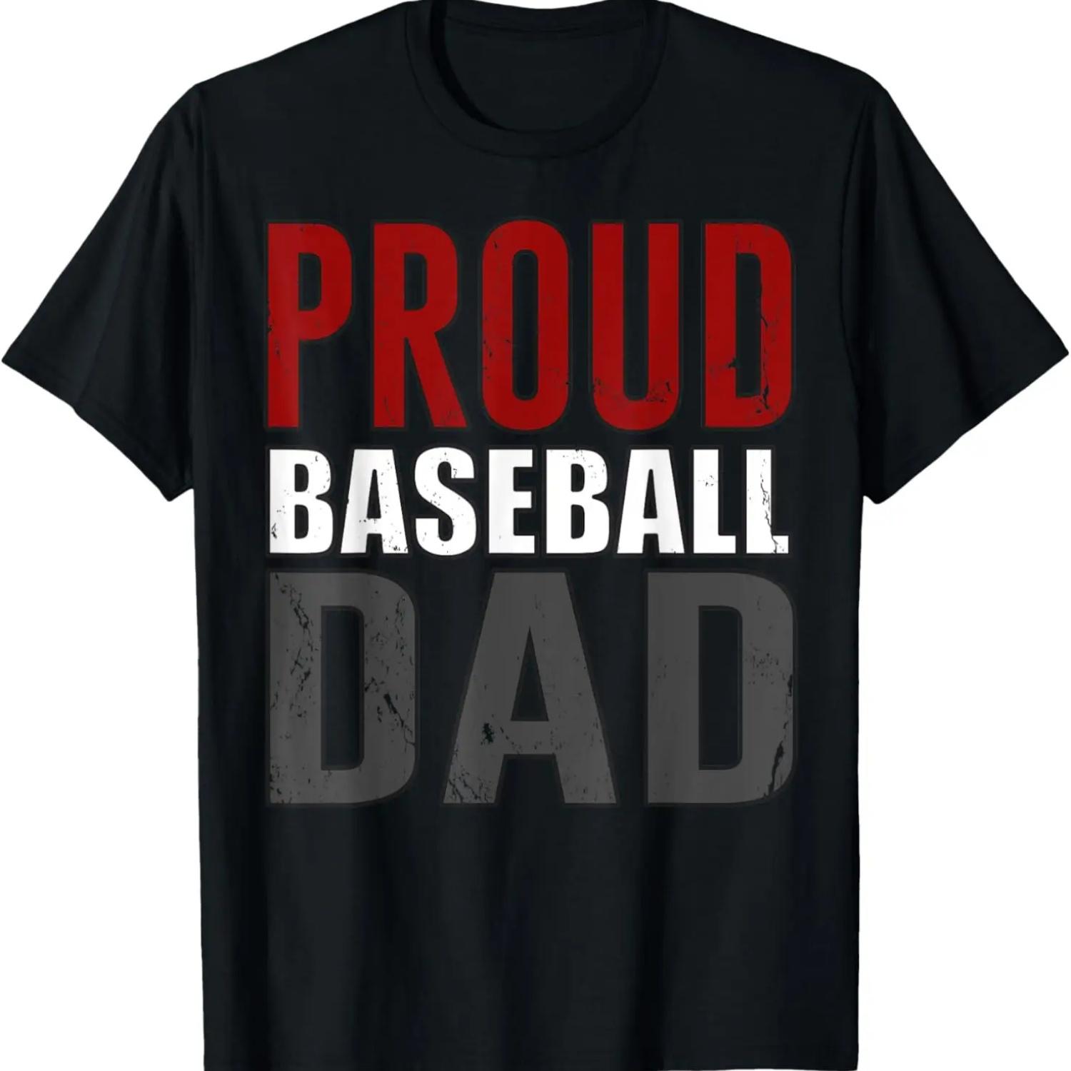 

Awesome Distressed Proud Baseball Dad T-shirt XXXXXL чорний