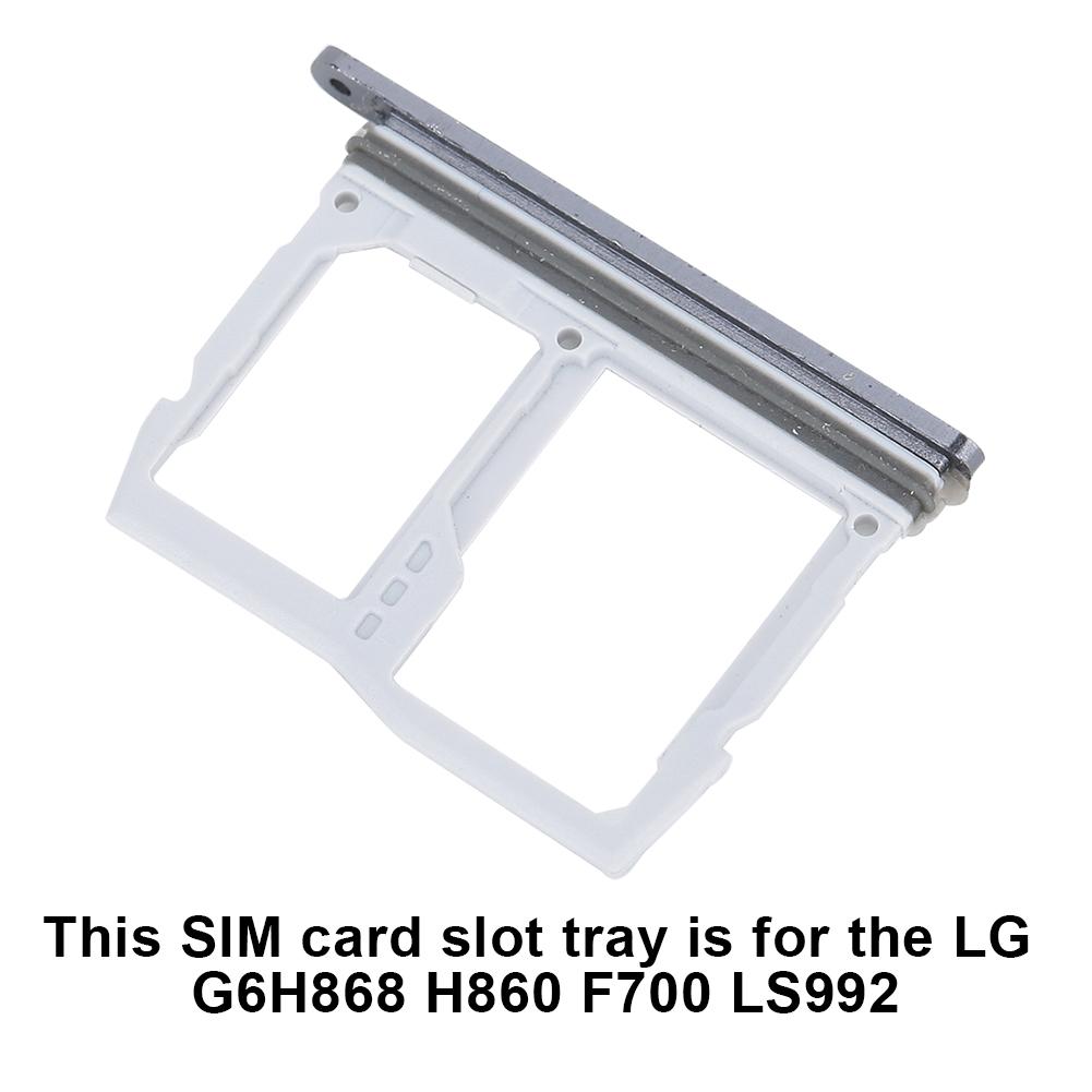 Replacement SIM Card Slot Tray Memory Card Holder Black for LG G6H868 H860 F700 LS992