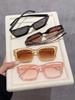 4Pcs Square Frame Glasses Set Multi-Color Fashionable Decorative for Daily Casual Holiday Gifts