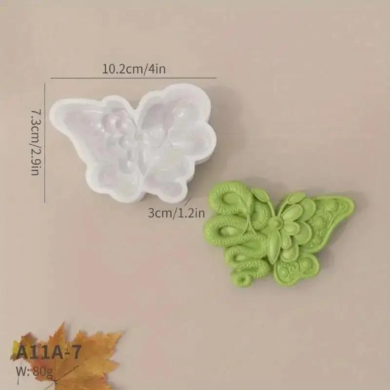 DIY Handmade Creative Flower DIY Halloween Butterfly Candle Mold Skull Snakehead Silicone Baking Molds Accessories Creative Gift