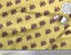 Soimoi Green Poly Crepe Fabric Geometric & Rose Floral Printed Fabric 1 Yard 42 Inch