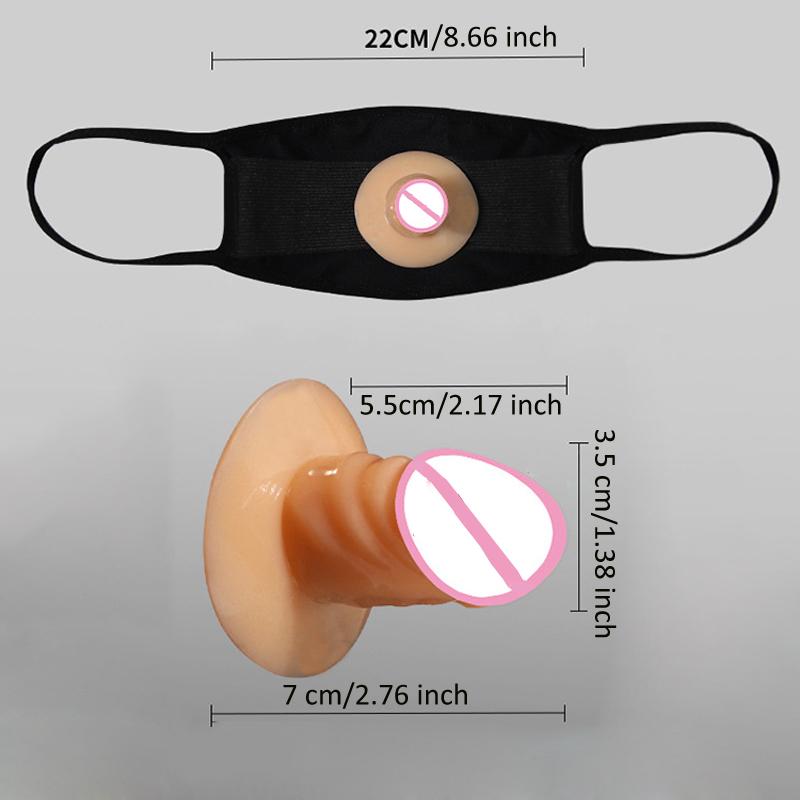 SM Sex Mouth Stopper, Bondage Sex Toys Máscara de pene de material TPE, juguetes sexuales para parejas y productos para adultos