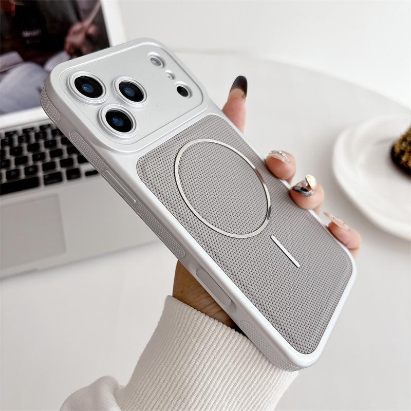Premium Triangle Pattern Magnetic Anti-Fall Case for iPhone 14/13 & Apple 17/16/15 Pro Max