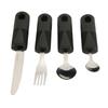 4pcs Special Supplies Adaptive Utensils Stainless Steel Slip Resistance Weighted Tableware with Spoons Fork Knife