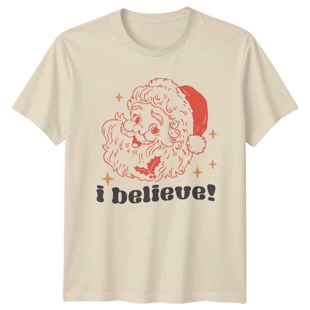 I Believe Santa Christmas Holidays Unisexs TShirt Unisexs Tee Graphic Unisex Top