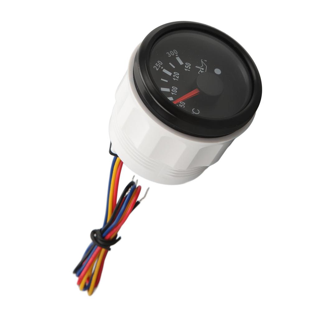 52MM Oil Temperature Gauge  9 to 32V Double Scale Pointer High   Sensors for RVs Yachts Fishing Boats Ships