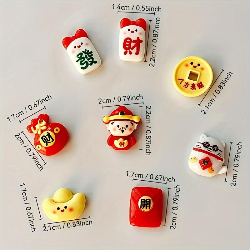 Celebrating Spring Festival and New Year Refrigerator Stickers with Creative Red Envelopes Gold Ingots Magnetic Stickers Magnets