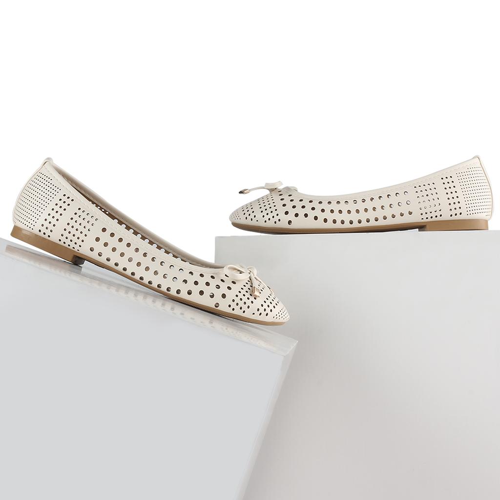 Flats Shoes Women Comfortable Bowknot Lace Breathable Ballet Flats for Women-35044