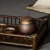 Ceramic Tea Canister Small Sealed Canister Moisture-Proof Storage Canister Coarse Ceramic Jar