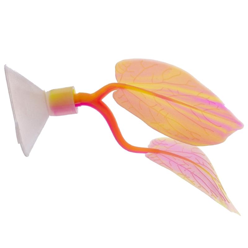 Water Plant Leaves for Fish Tanks Aquarium Decorations Beautiful Appearance Artificial Plant Leaves Multicolored жёлтый