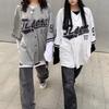 Baseballová košile Dámské a pánské Vintage oversize hip-hop Streetwear Korejský styl halenka s krátkým polovičním rukávem s knoflíky