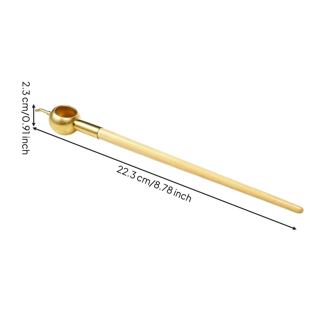 Beeswax-Dye Copper Pot Pen Gold-Toned Batik with Wooden Handle for Artists,