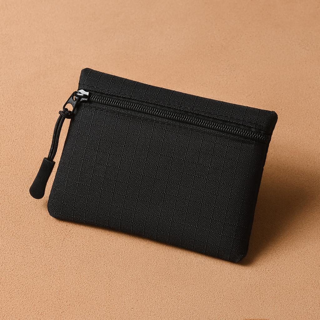 Mini porte-monnaie en toile à fermeture éclair simple, pochette de rangement pour enfants, poche pour argent, couleur unie, porte-monnaie, porte-clés, pour femmes et hommes, mignon, mini porte-monnaie