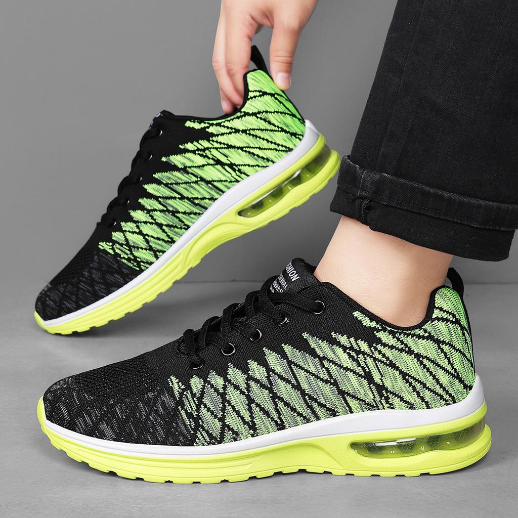 (New) Spring Fashion Sports Casual Flying Weaving Breathable Men's Shoes Large Size Lightweight Running Shoes