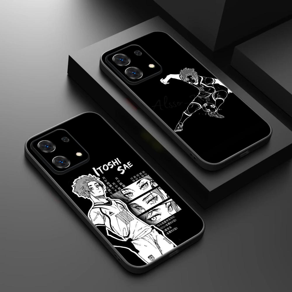 Sae itoshi cooles Anime-Mann-Muster Handyhülle Für Redmi Note 14 13 12 11 Pro Plus S 5G 14C A3 Weiche Schwarze Handyhülle