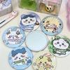 Chiikawa Kreskówkowy Mały Okrągły Lusterko Kieszonkowe Podróżne Przenośne Lusterko Dla Dziewcząt Mini Śliczne Lusterko do Makijażu Piękne Narzędzie Kosmetyczne