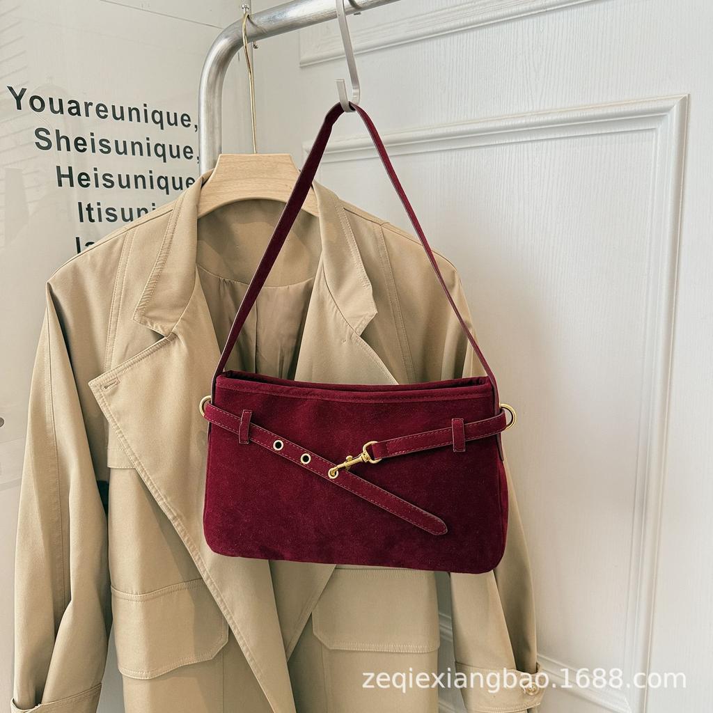 Korean texture matte 2025 new retro bag women's shoulder underarm bag casual commuter bag small square bag