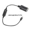 Power Converter Plastic Construction Compact Type C To 12V Car Lighter Female Converter For Electronic Devices
