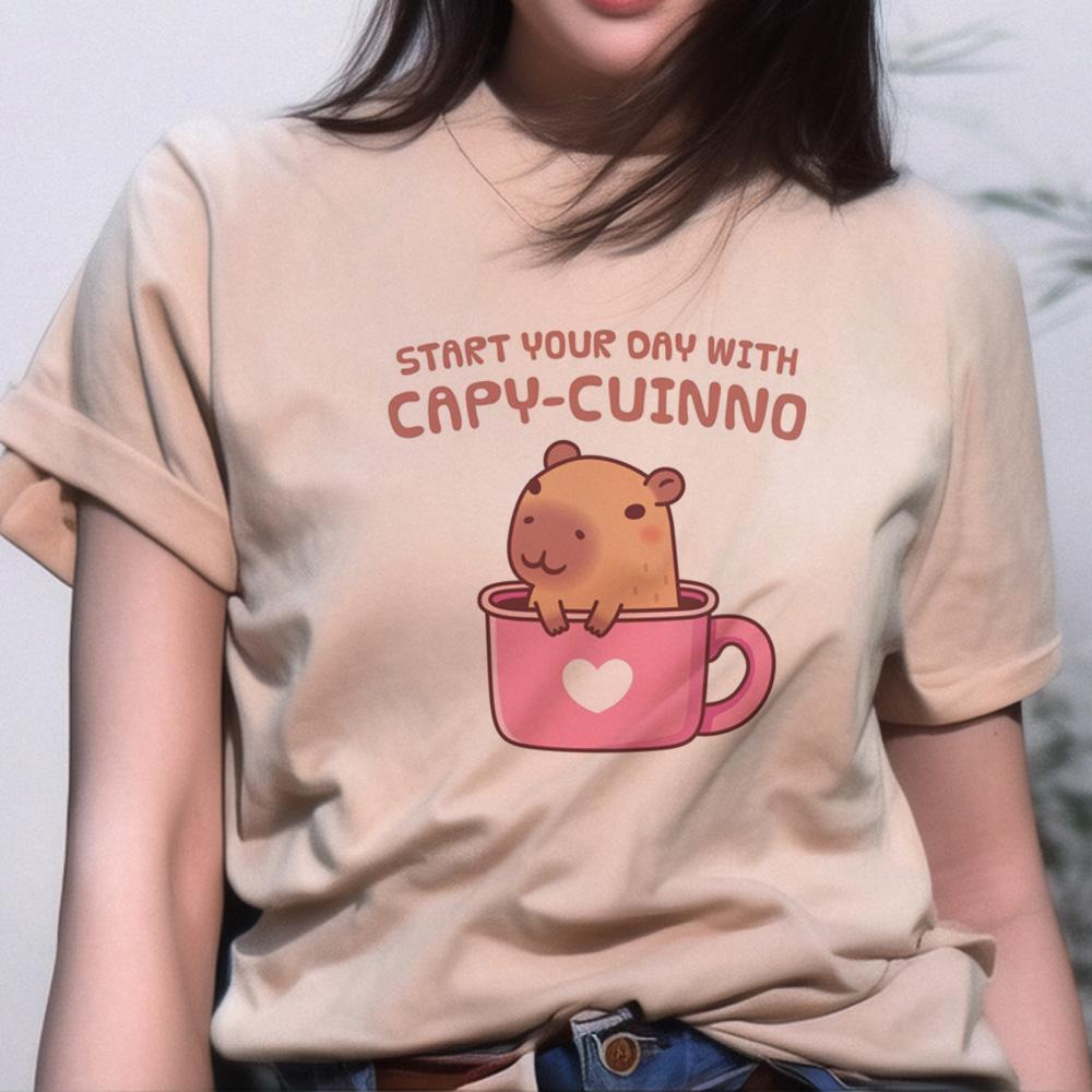 Capybara Top Women Graphic Summer Anime Tshirts feUnisex Comic Funny Unisexga Clothing
