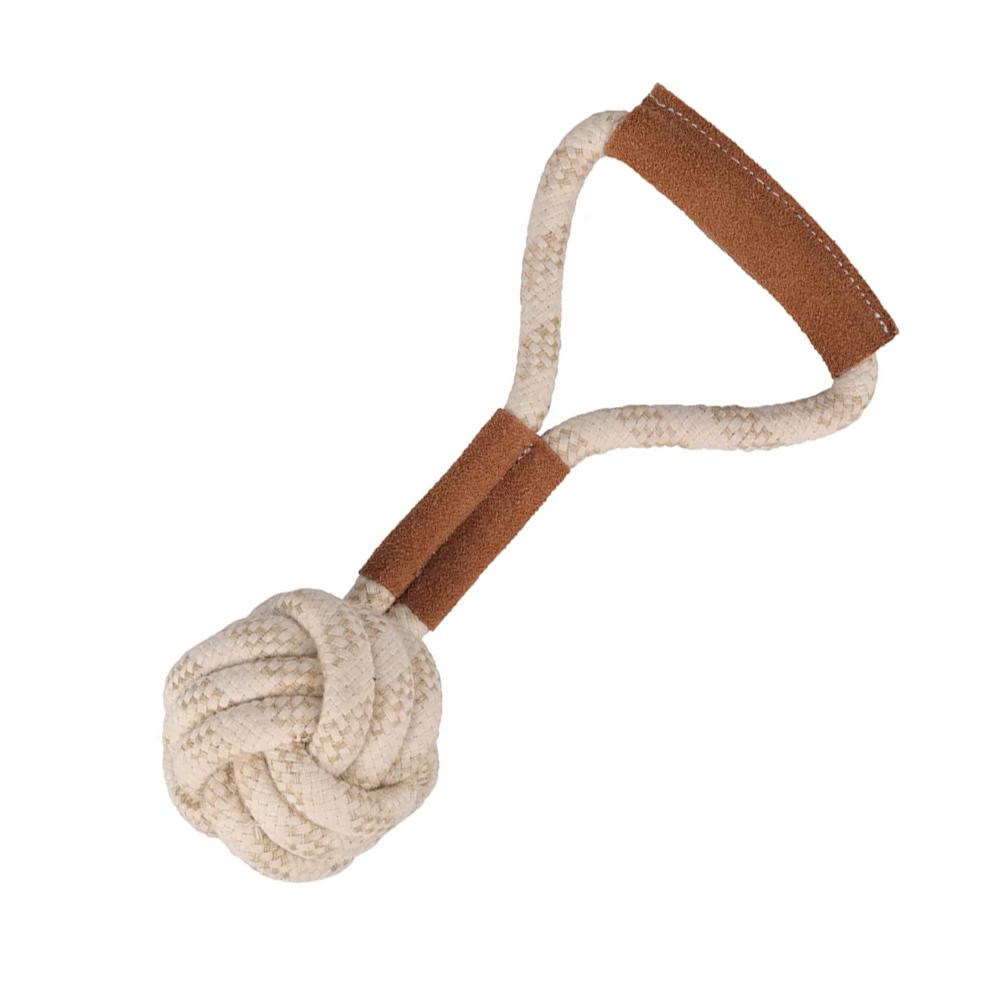 Benji & Flo Tug ´N´ Play Ball Suede Rope Dog Toy