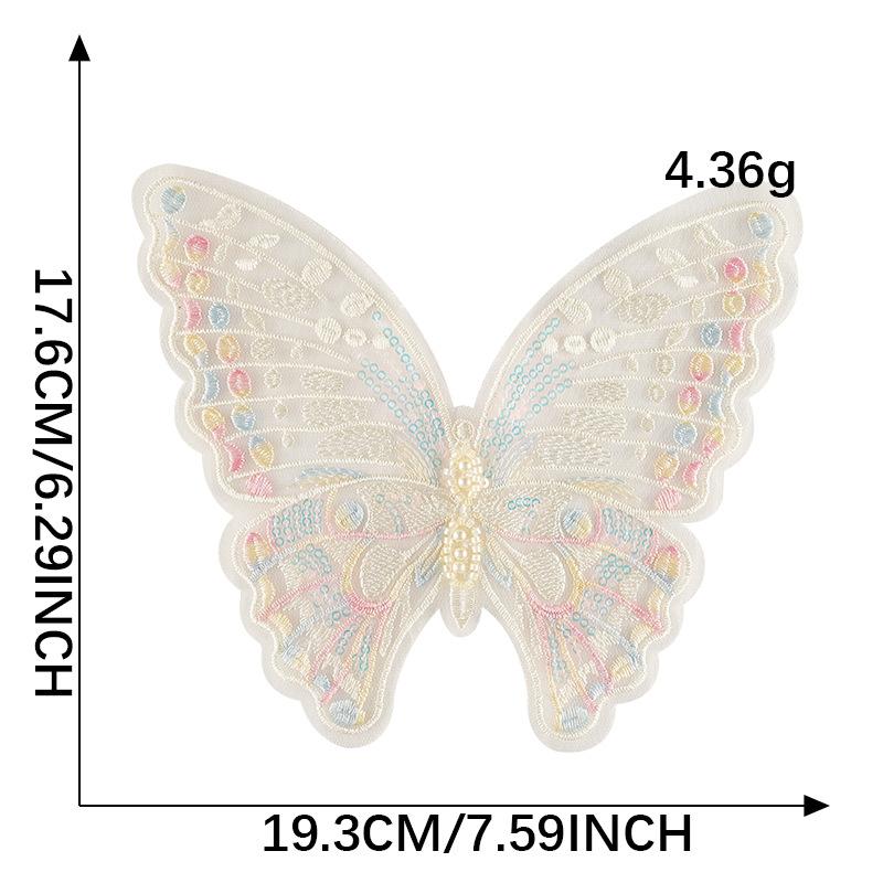 Cute Cartoon Mesh Butterfly Lace Bead Cloth Sticker Diy Hand Account Accessories Accessories Brooch Hairpin Embroidery Sticker