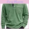 Vintage Corduroy Long Sleeve Shirt With Button Collar For Casual Mens Fashion